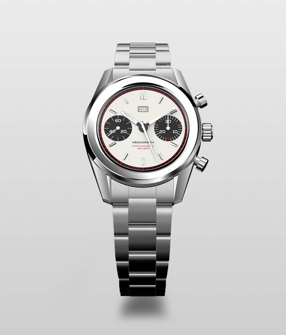 Orologio HTD Aquatic Bicchierini in acciaio con quadrante nero e dettagli sportivi, collezione subacquea professionale.