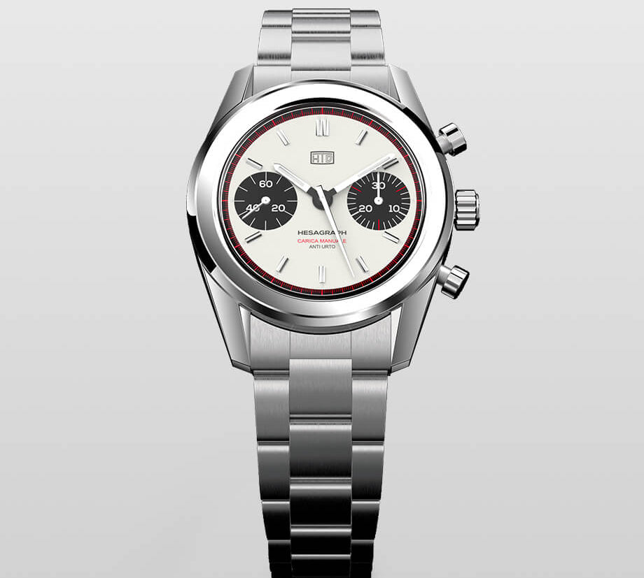 Orologio HTD Aquatic Bicchierini in acciaio con quadrante nero e dettagli sportivi, collezione subacquea professionale.